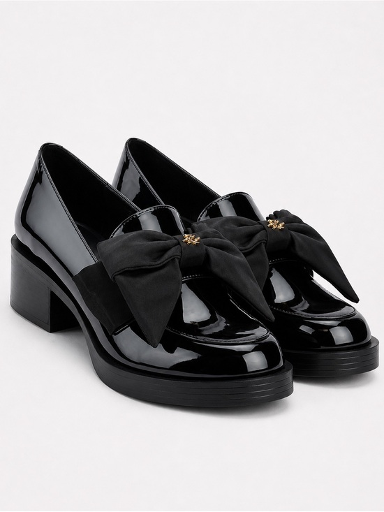 Karl Lagerfeld Shoes - NWT KARL LAGERFELD PARIS Camilia Patent Leather Bow Detail Loafer Pumps Sz 8,5